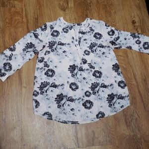 Soft Pink and Grey Blouse